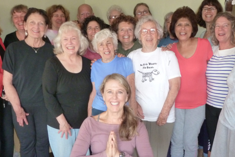 Group photo of yoga class