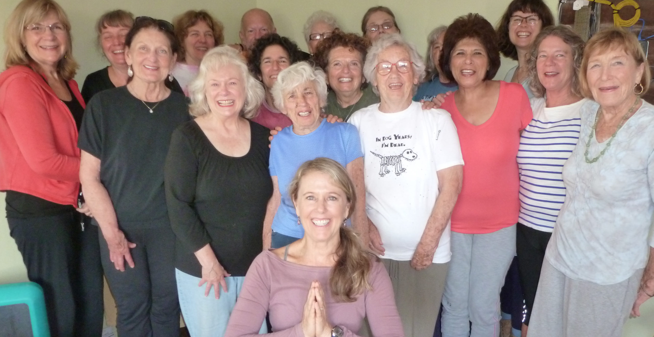 Group photo of yoga class